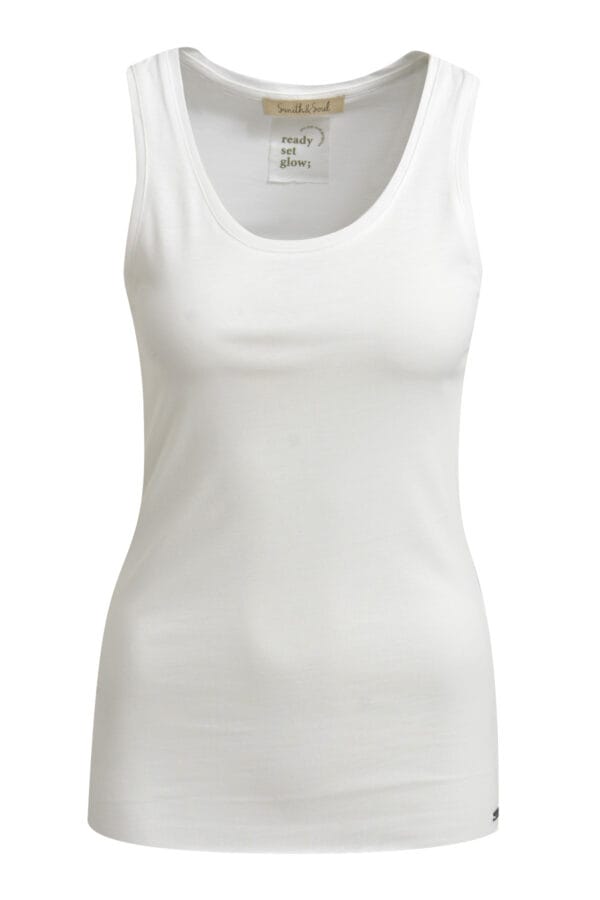 Tanktop bamboo jersey wit