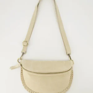 Suede heup of crossbody tas