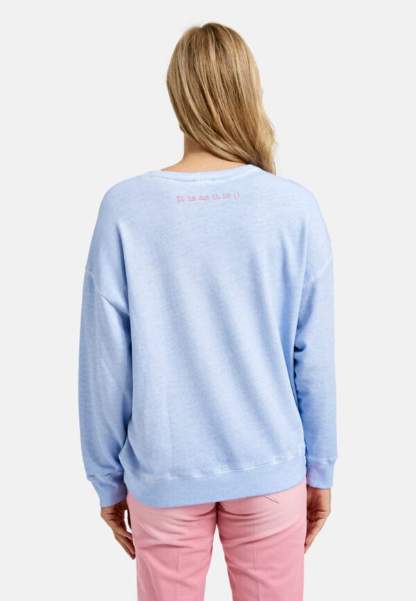 Milano Italy sweater azuur blauw - Afbeelding 4