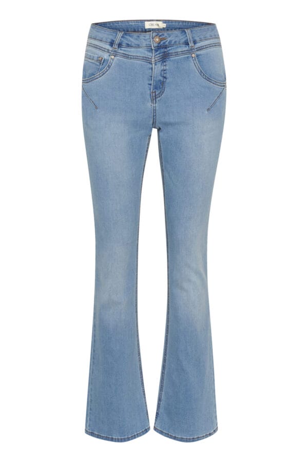 Cream amalie boot cut jeans shape fit
