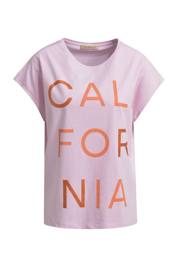 Smith & soul tshirt roze calfornia