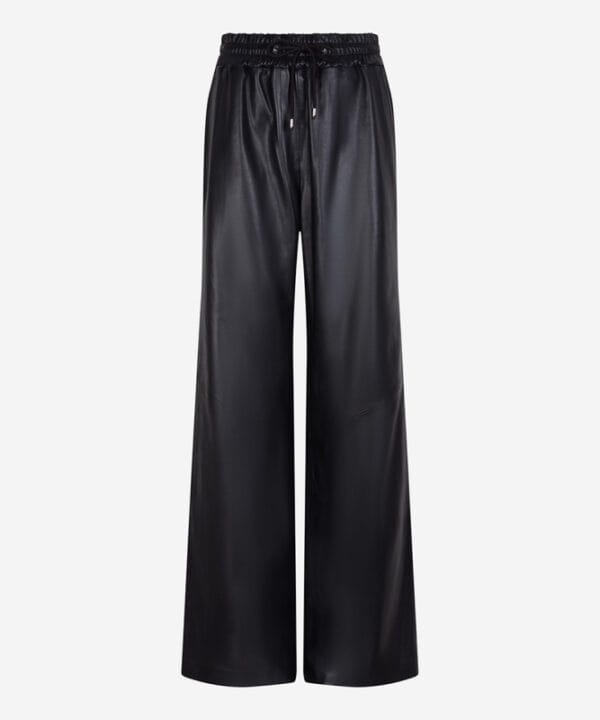 Ibana leren broek pippa zwart