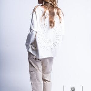 The shirt project v-hals sweater misty ecru