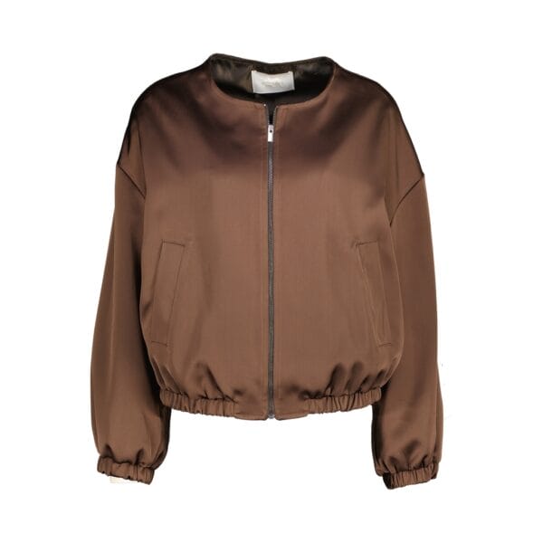Amelie amelie bomber jasje satijn choco acosse
