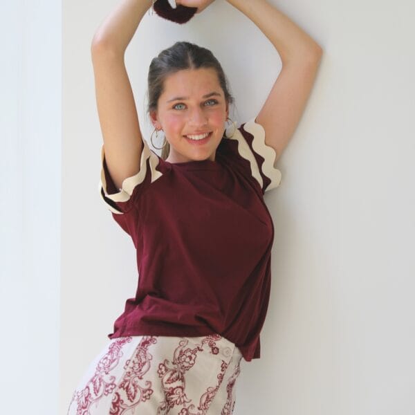 Amelie amelie top acerra bordeaux - Afbeelding 3