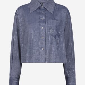 Ibana cropped blouse bilou sapphire