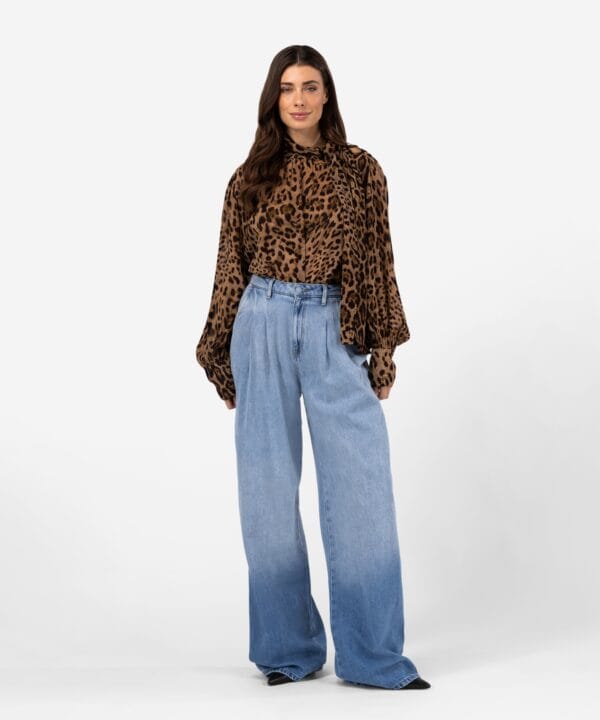 Ibana leopard blouse trixie - Afbeelding 4