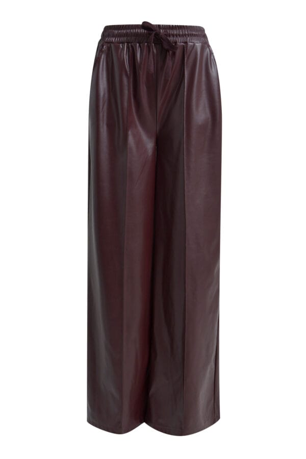 Smith& soul faux leather broek bordeaux