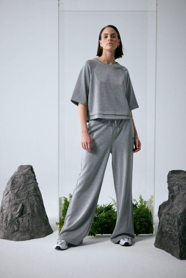 Smith & soul jogger glitter broek grijs - Afbeelding 3