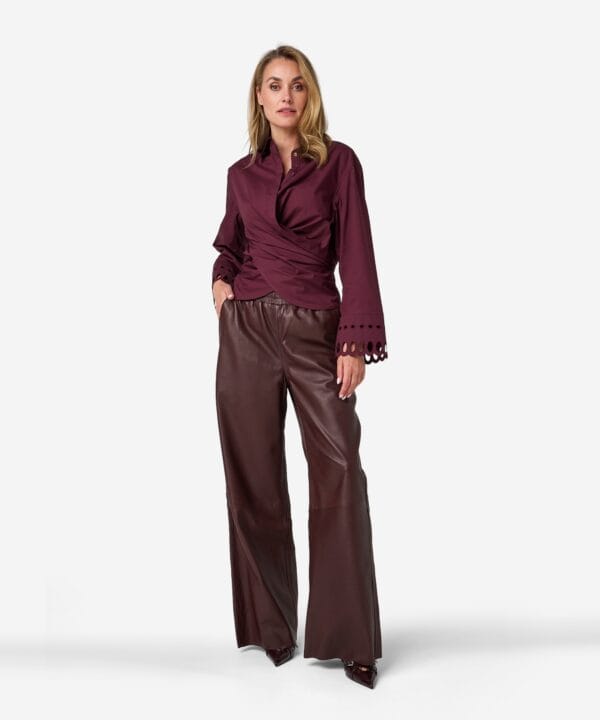 Ibana blouse tatuma bordeaux - Afbeelding 4
