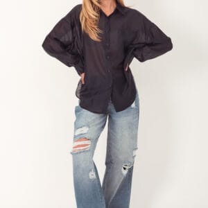 Blouse glory donker bruin