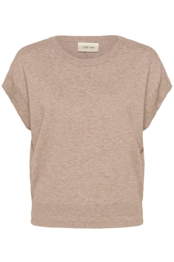 Cream top dela knitted taupe