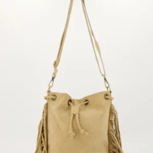 Schoudertas fringe suede cally