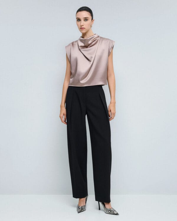 access fashion mouwloze drappery top - Image 3