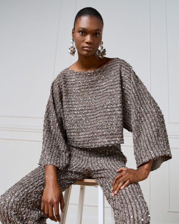 Access fashion pailetten broek zilver