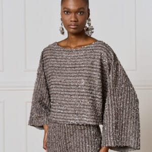 Access fashion pailletten top zilver