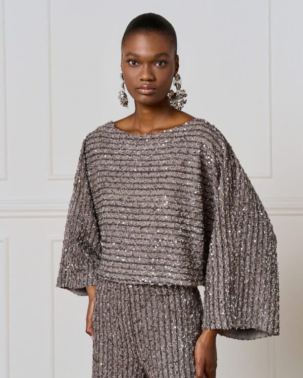 Access fashion pailetten broek zilver - Afbeelding 3