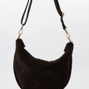 Damestas suede mahony donker bruin