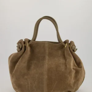 Leren tas Marry taupe suede