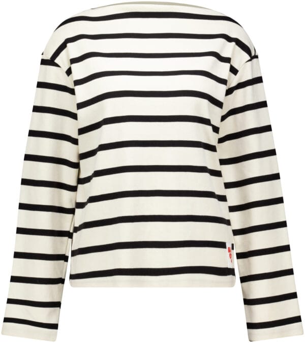 The shirt project tshirt streep zwart ecru - Afbeelding 4