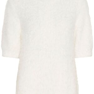 Cream knitted trui lini offwhite
