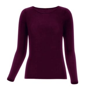 Oroblu perfectline cashmere tshirt plum