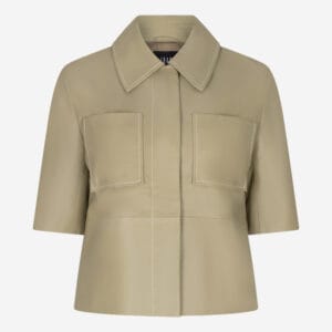 Ibana Treabhar leren jasje elm green