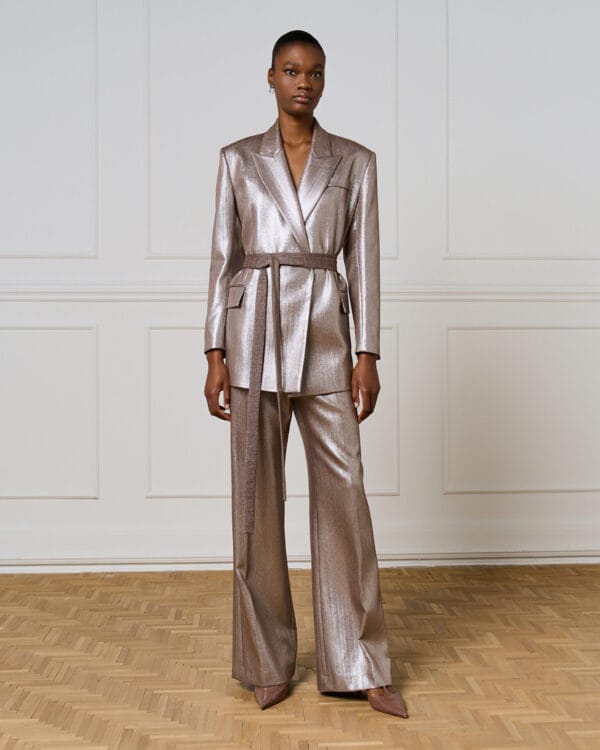 Access pantalon metallic eff grijs