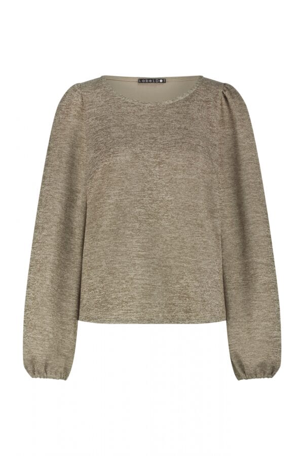 Label dot top malou taupe lurex