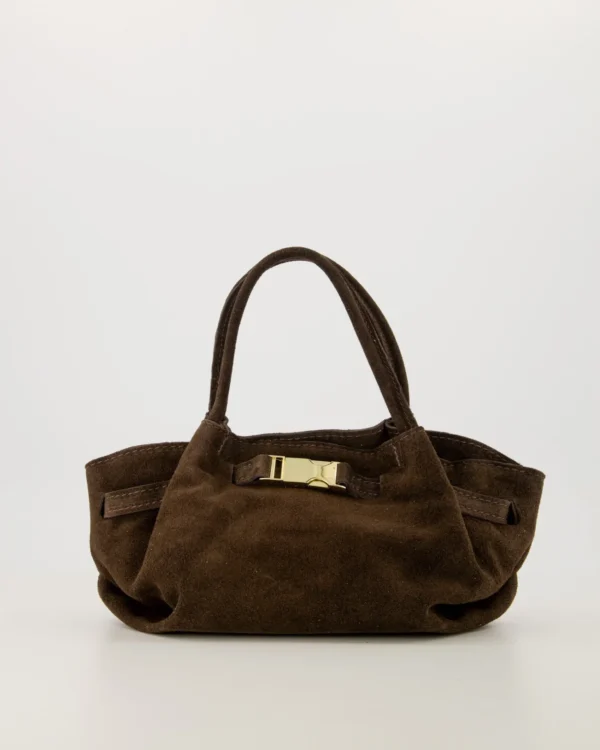 Bruine suede tas kiara