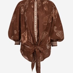 Ibana blouse tinca shell maron