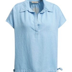Smith & soul lyocell denim polo blouse
