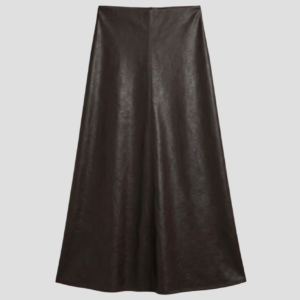 Brady faux leather rok donker bruin