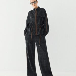 Access fashion jasje ruit antraciet